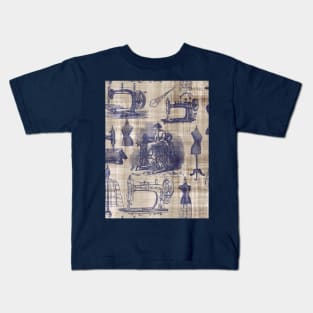 Vintage Sewing Toile Kids T-Shirt